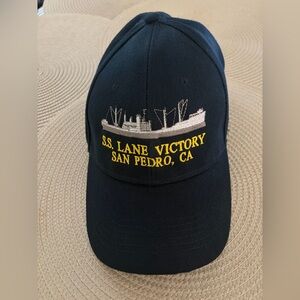 Navy Black S.S. Lane Victory Cap One Size Velcro Adjustable